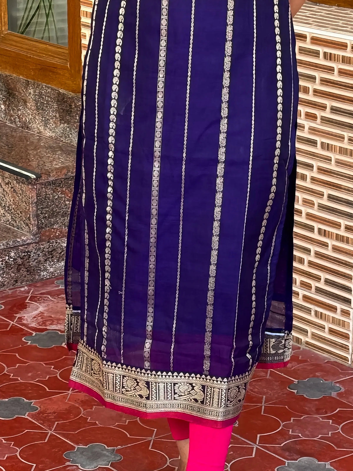 DS08 Purple Narayanpet Cotton kurti