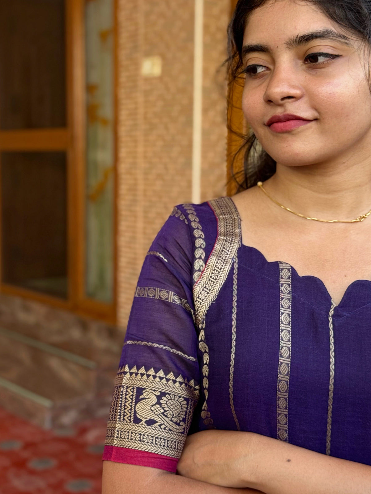 DS08 Purple Narayanpet Cotton kurti