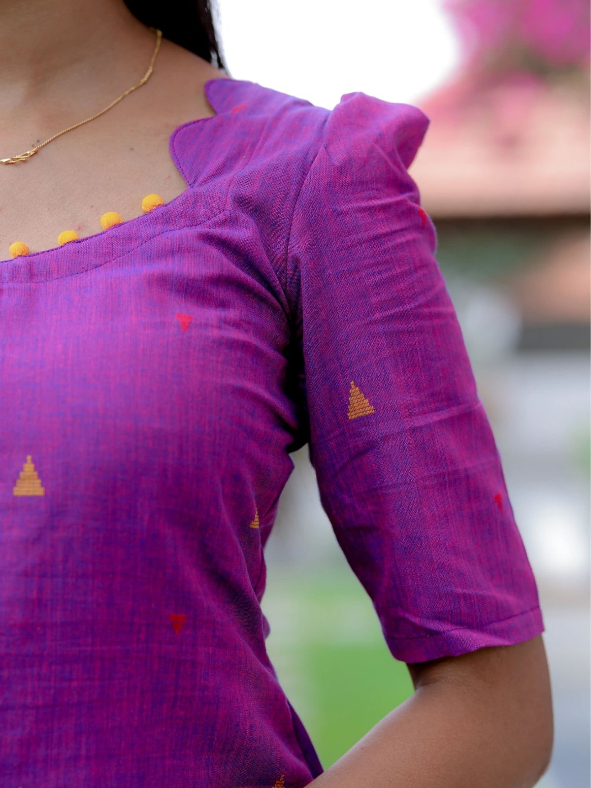AC208 HANDLOOM COTTON KURTI SET