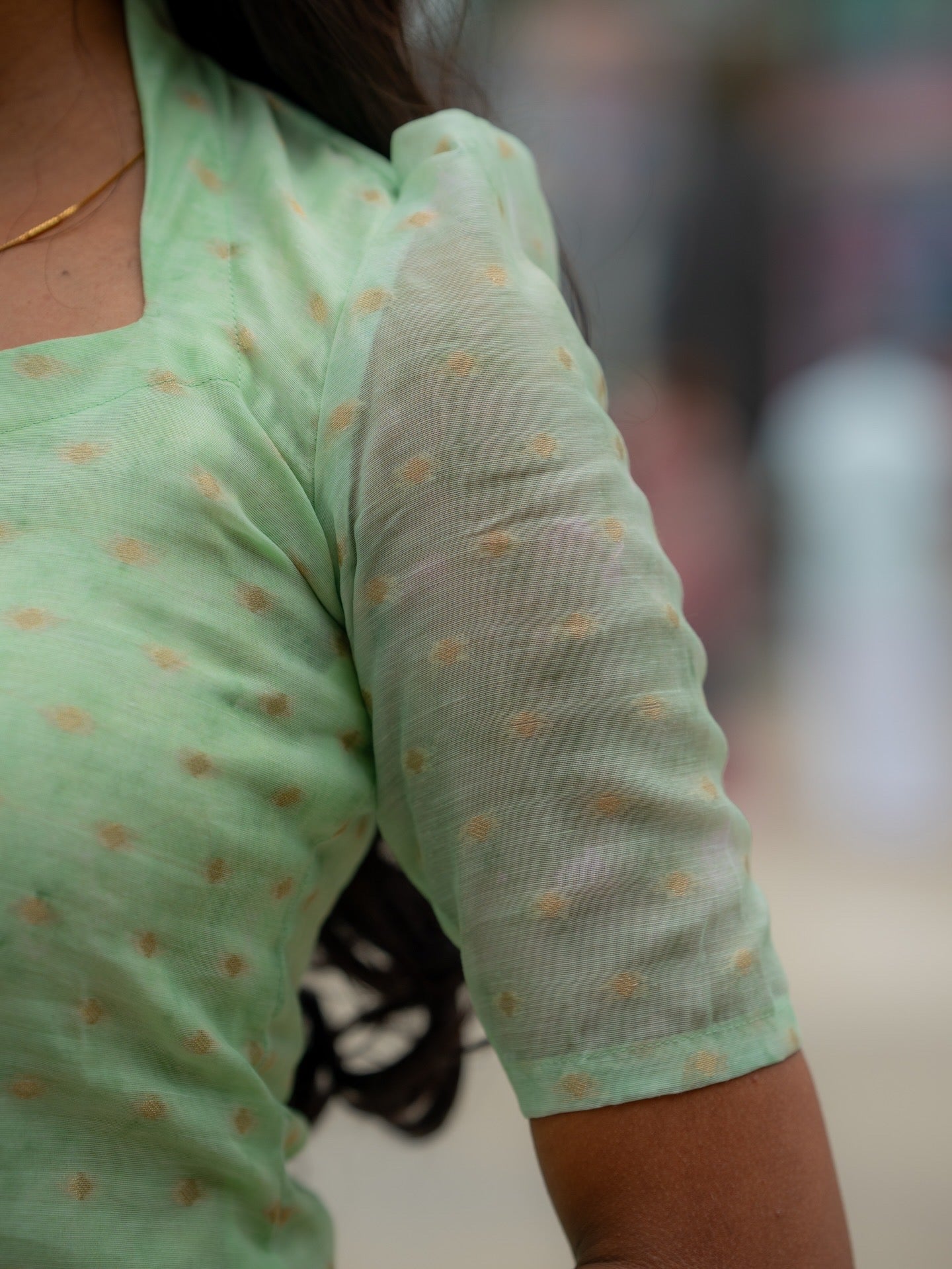 AC223 Pastel Green Soft Silk Kurti Set