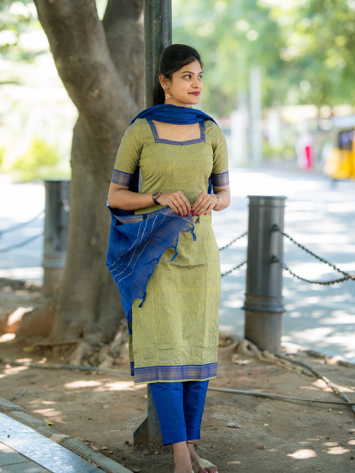DS03 Mangalgiri Cotton Kurti Set