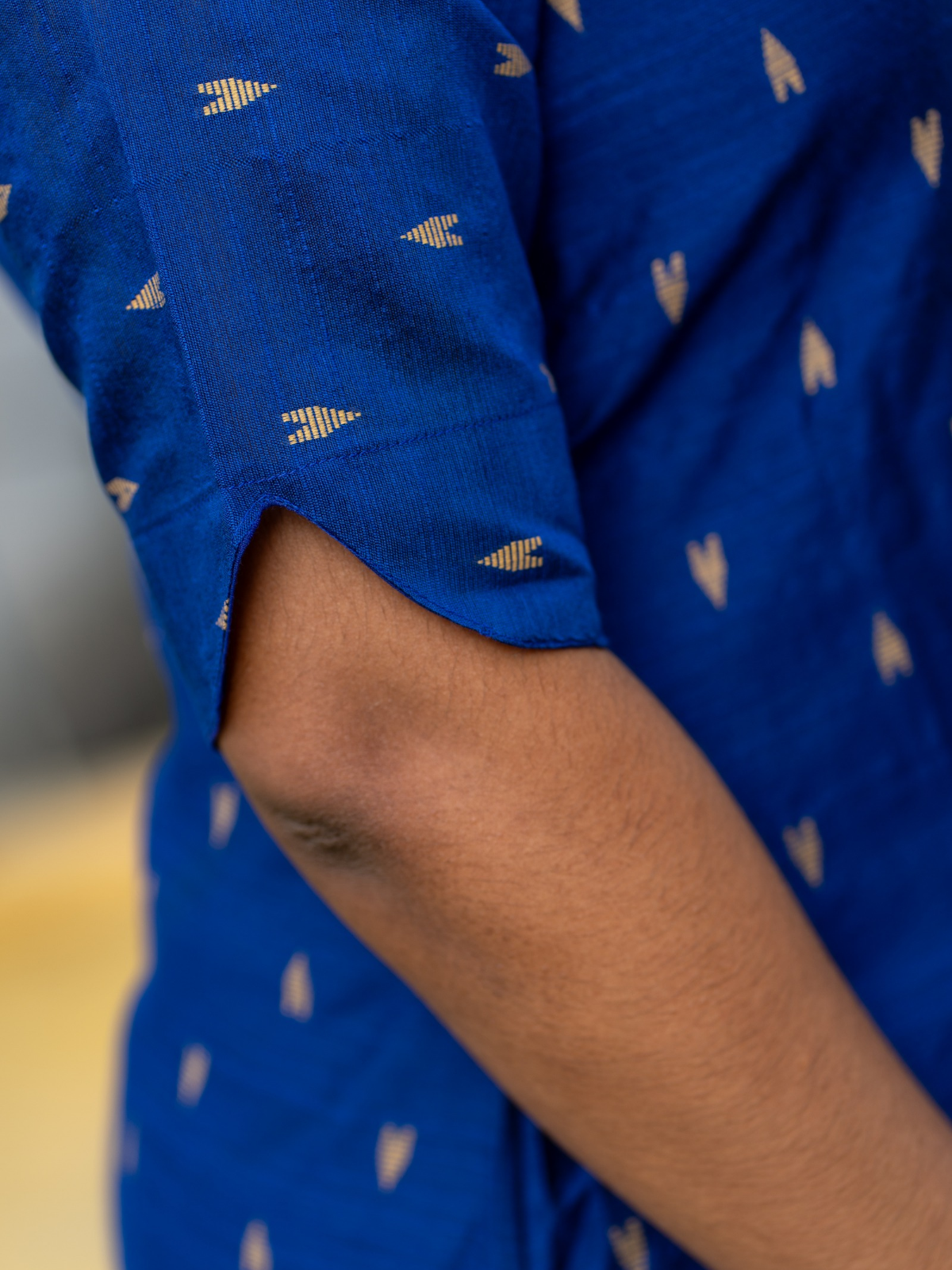 AC212 Raw Silk Kurti with Kalamkari Silk Dupatta