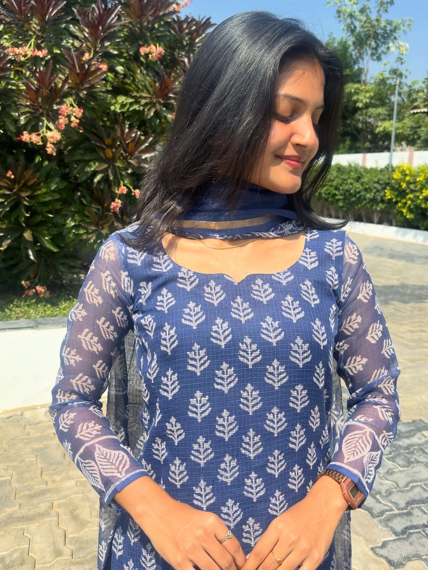 AC172 Handblock Kota Doriya Set