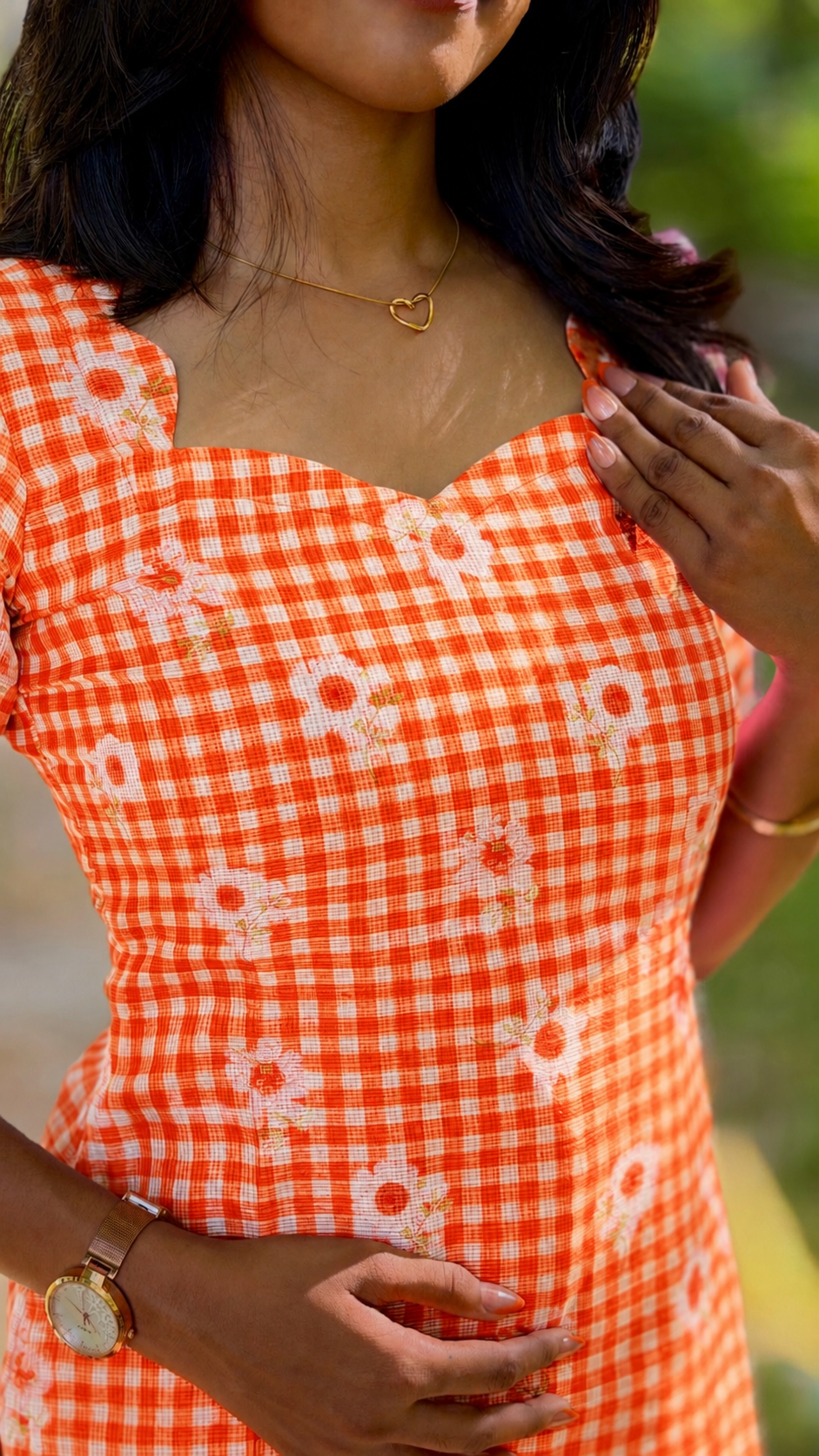 AC232 Orange Kota Doriya Kurti