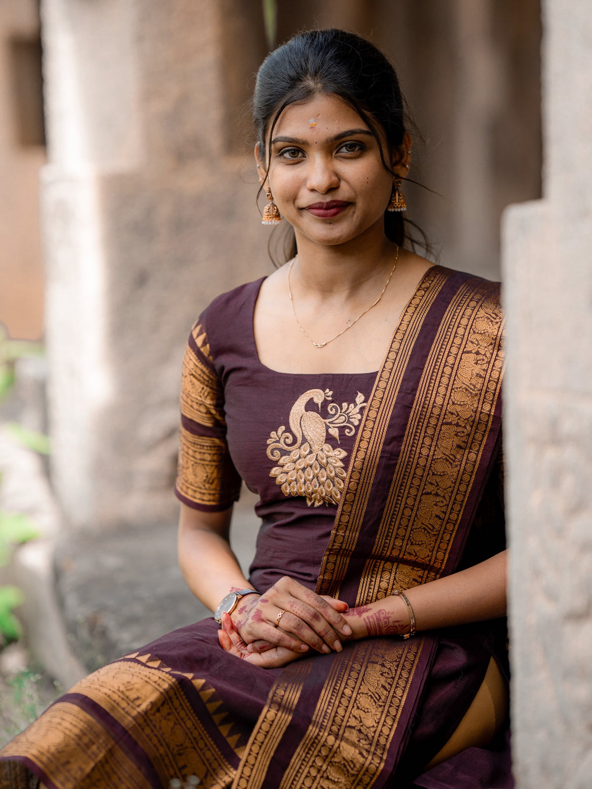 DS06 Kanchi Cotton Embroidery Kurti Dupatta Set