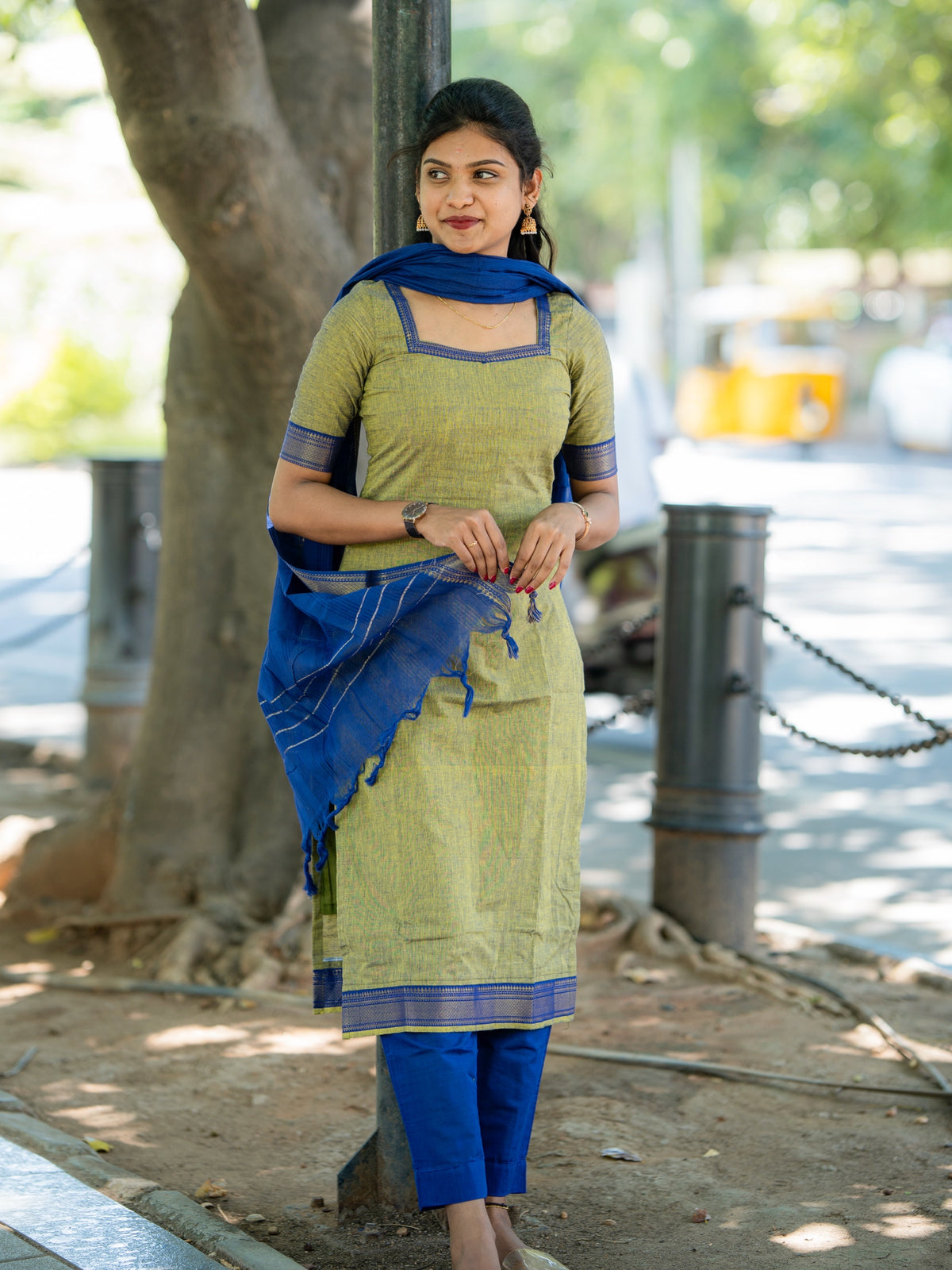 DS03 Mangalgiri Cotton Kurti Set
