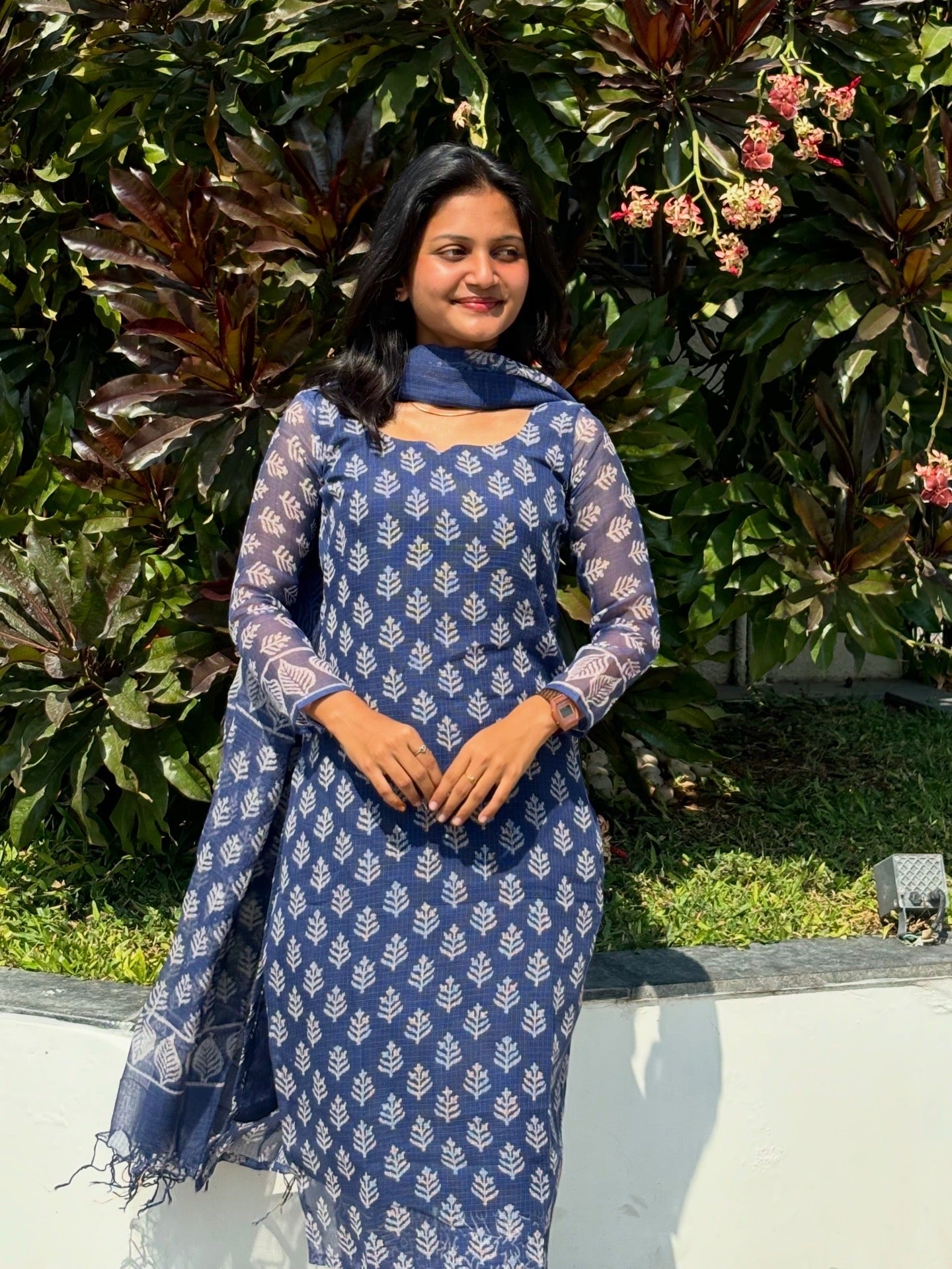 AC172 Handblock Kota Doriya Set