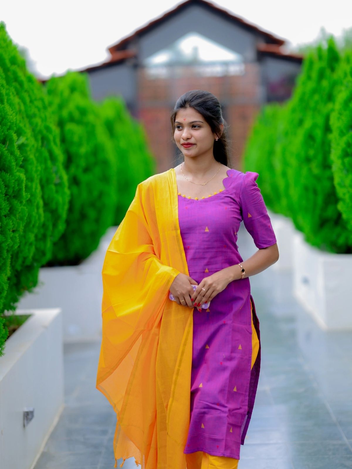 AC208 HANDLOOM COTTON KURTI SET