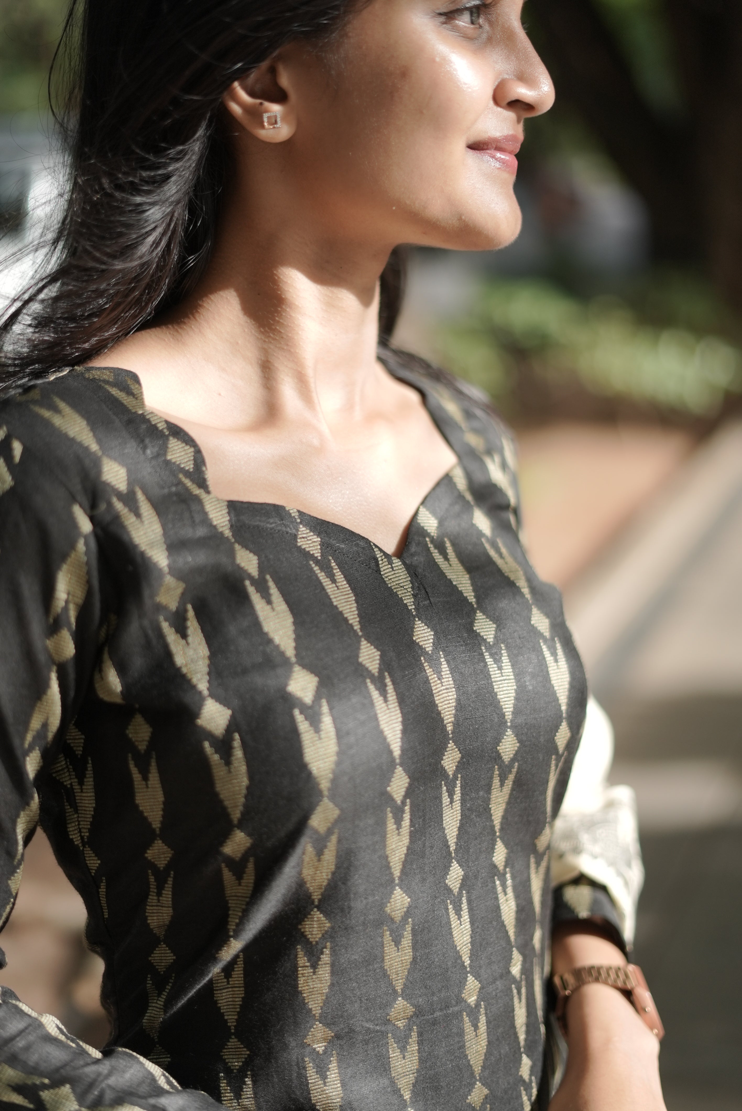 AC227 Katan silk kurti dupatta set