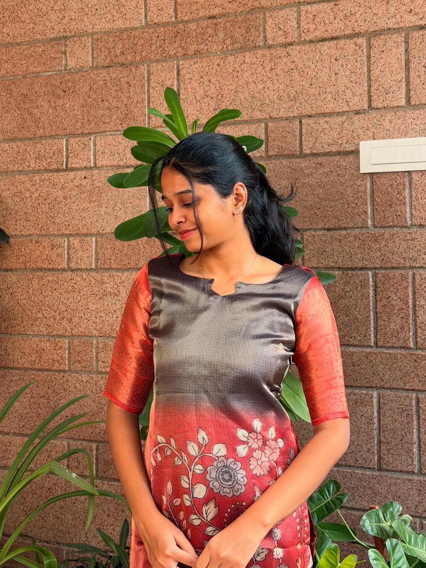 AC174 Tissue Silk Kurti