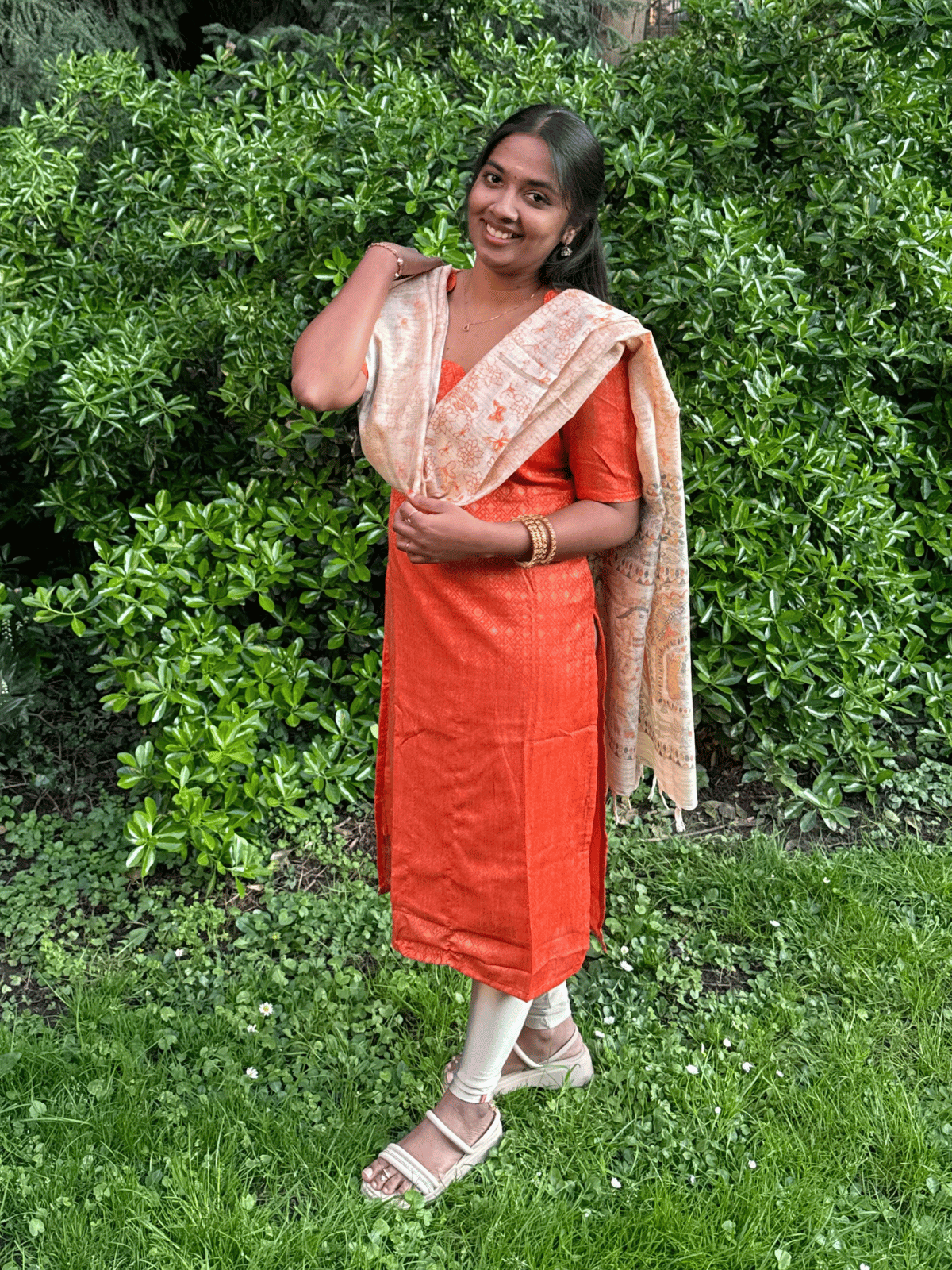 AC200 Katan silk kurti dupatta set