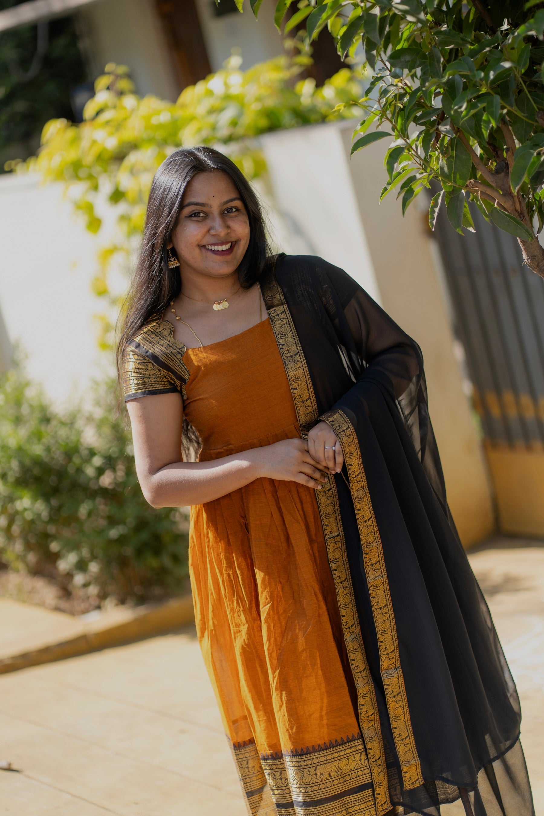 AC187 Kanchi Cotton Maxi Dupatta Set