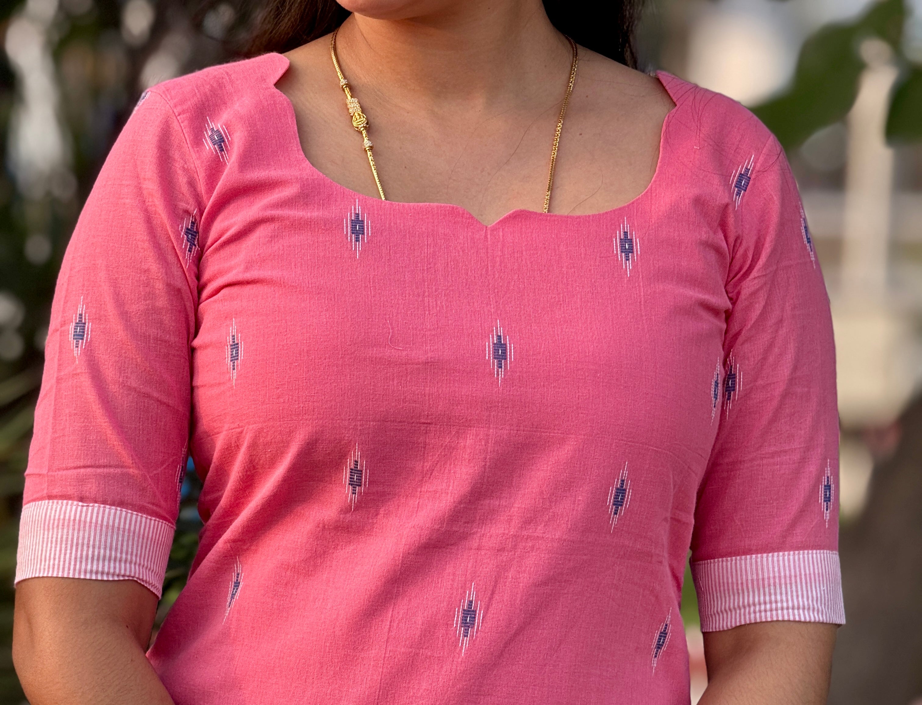 AC188 Handloom Cotton Kurti Set