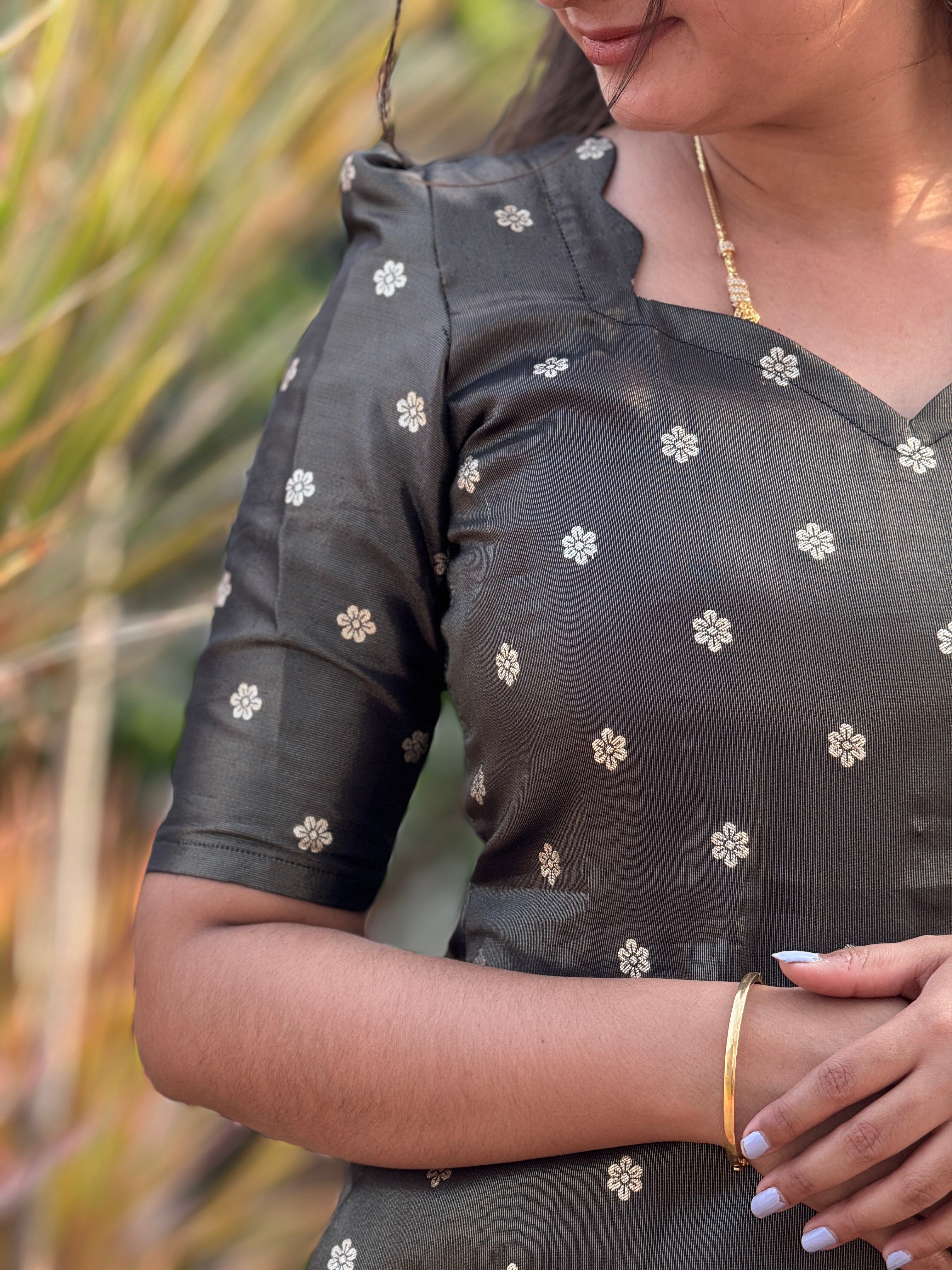 AC193 Tissue Silk Kurti Dupatta Set