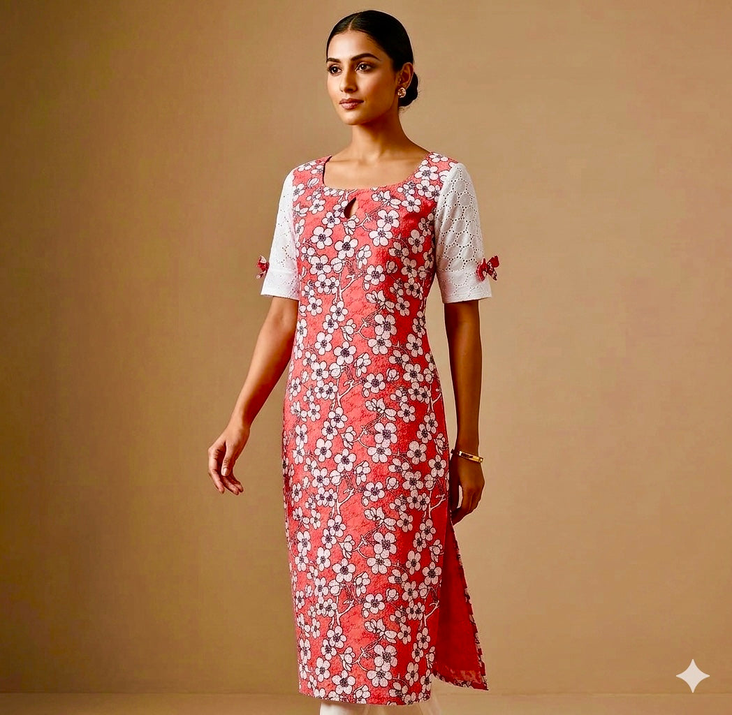 AC077 Hakoba Cotton Kurti