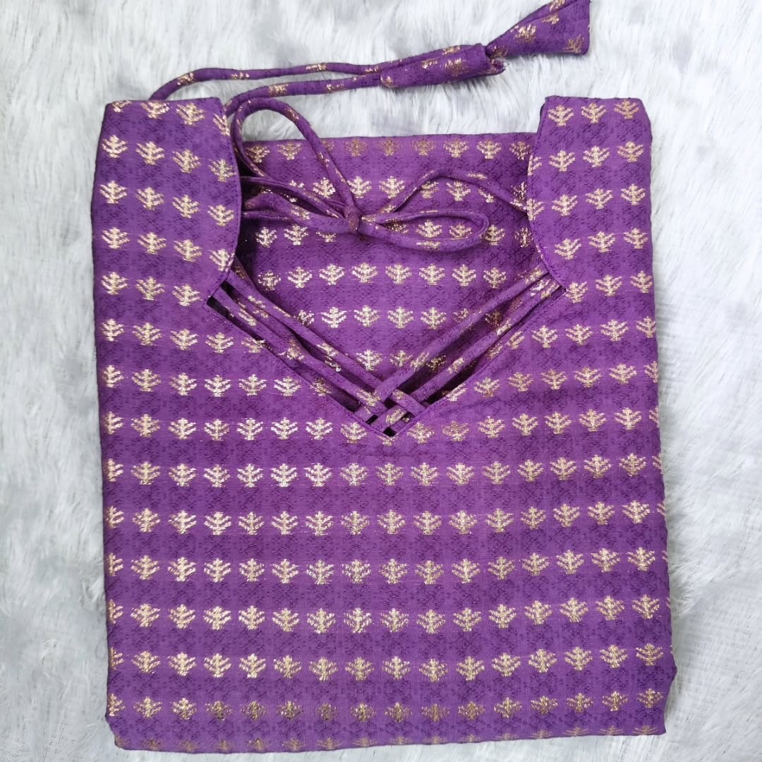 AC069 Lavender Chanderi Silk Kurti