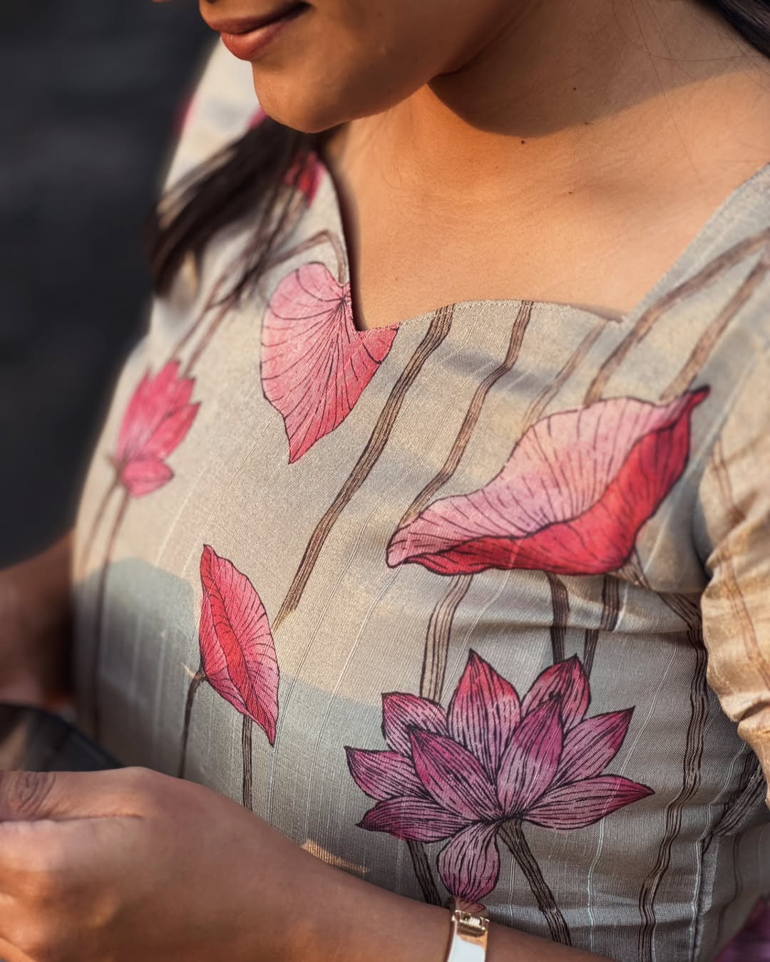 AC099 Pichwai Silk Kurti
