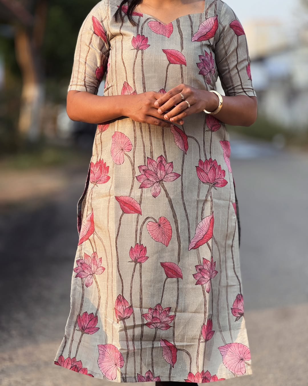 AC099 Pichwai Silk Kurti