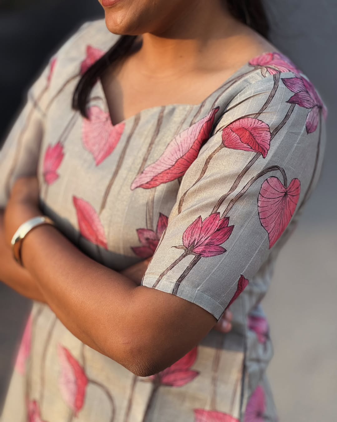 AC099 Pichwai Silk Kurti