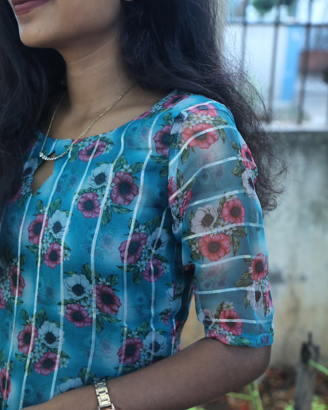 AC121 Soft Organza Kurti