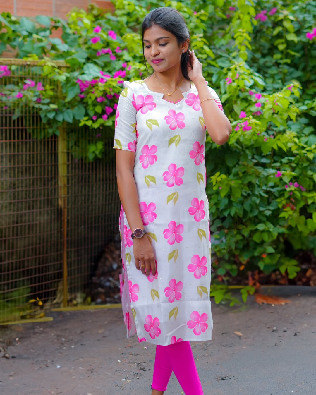 AC130 Cosmos Silk Kurti