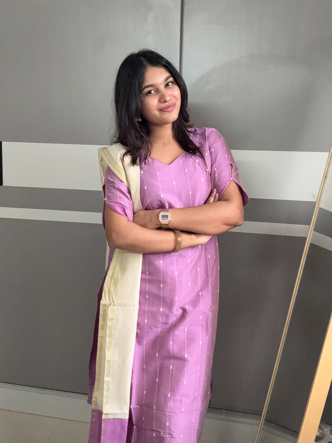 AC184 Lavender Butter Silk Suit