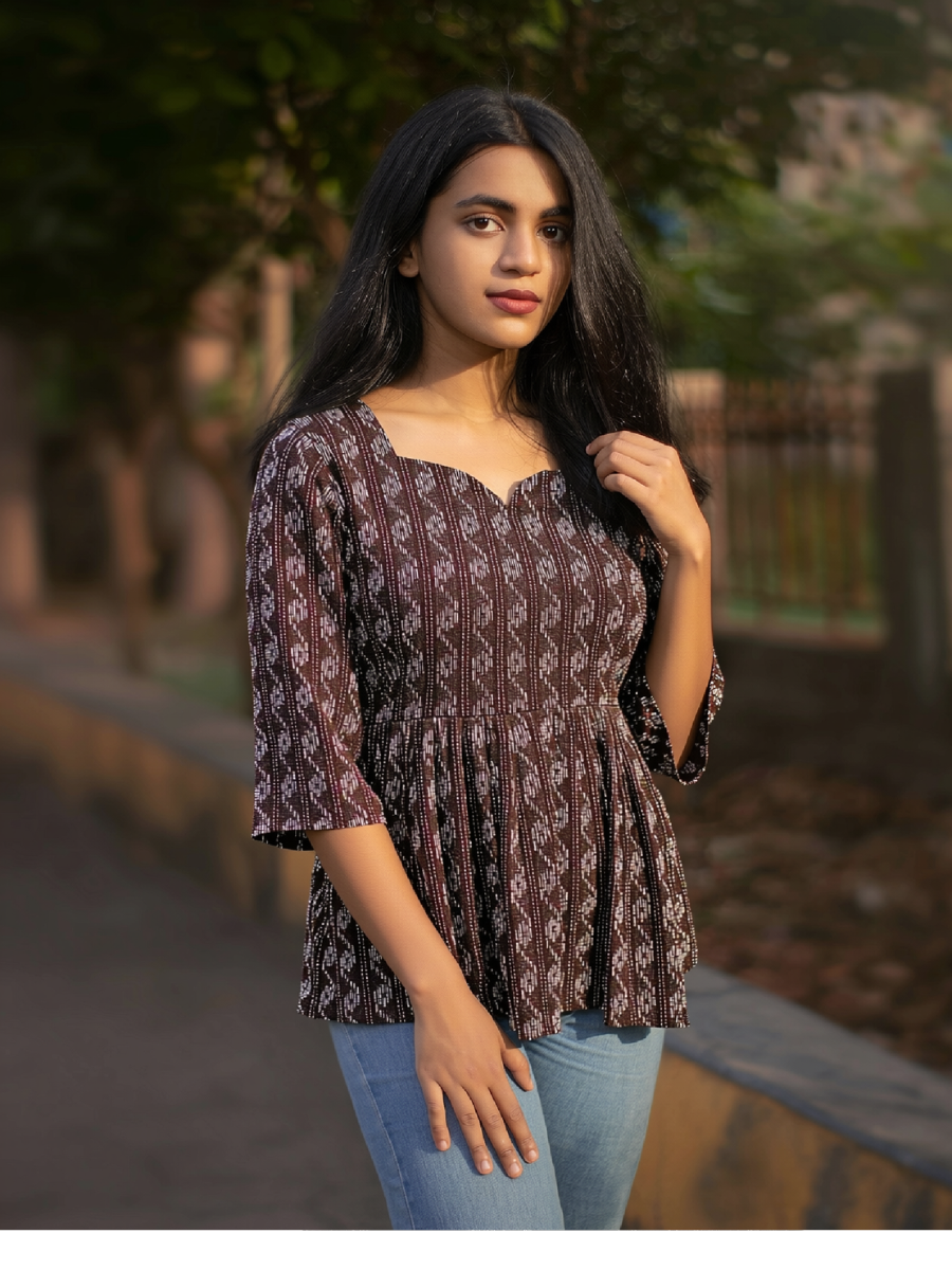 AC004 Kantha Cotton Short Top
