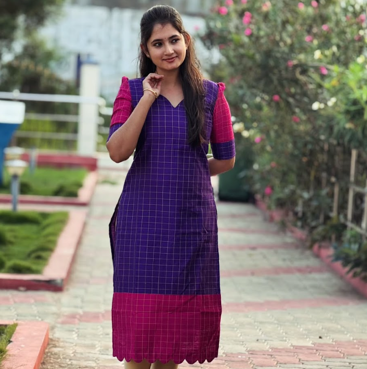 AC167 Raw Silk Kurti