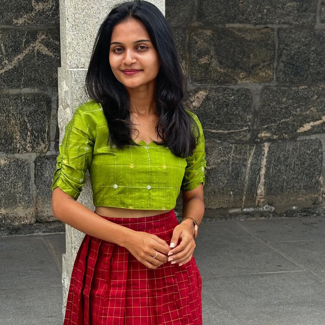 AC148 Raw Silk Crop Top & Skirt Set