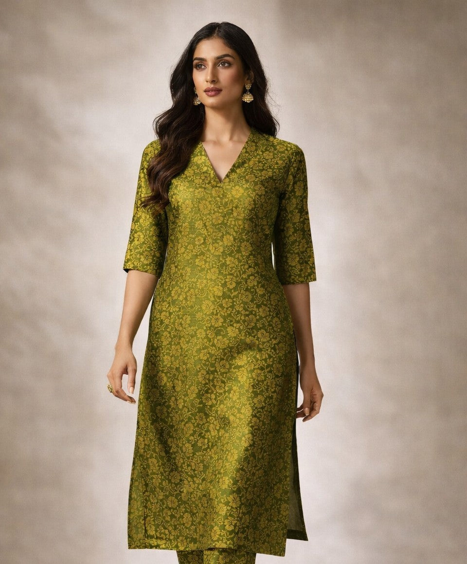 AC170 Banarasi Silk Kurti