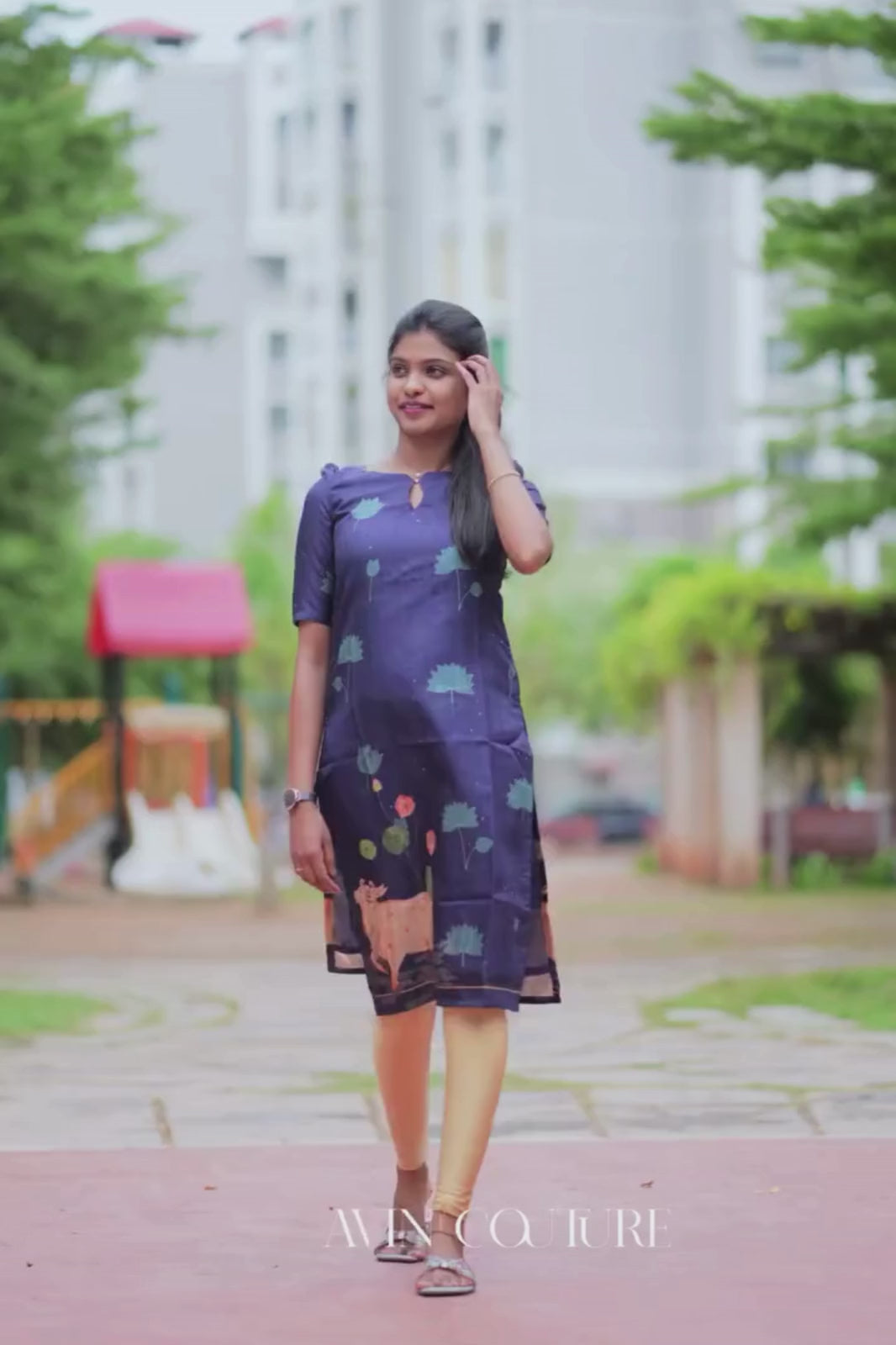 AC141 Kollam Silk Pichwai Kurti