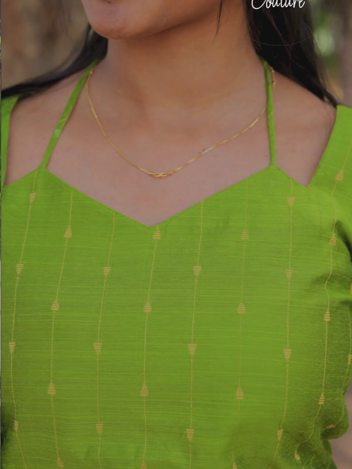 AC195 Raw Silk Kurti set with Kalamkari Silk Dupatta