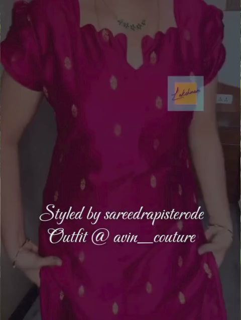 AC194 Wine Soft Raw Silk Suit