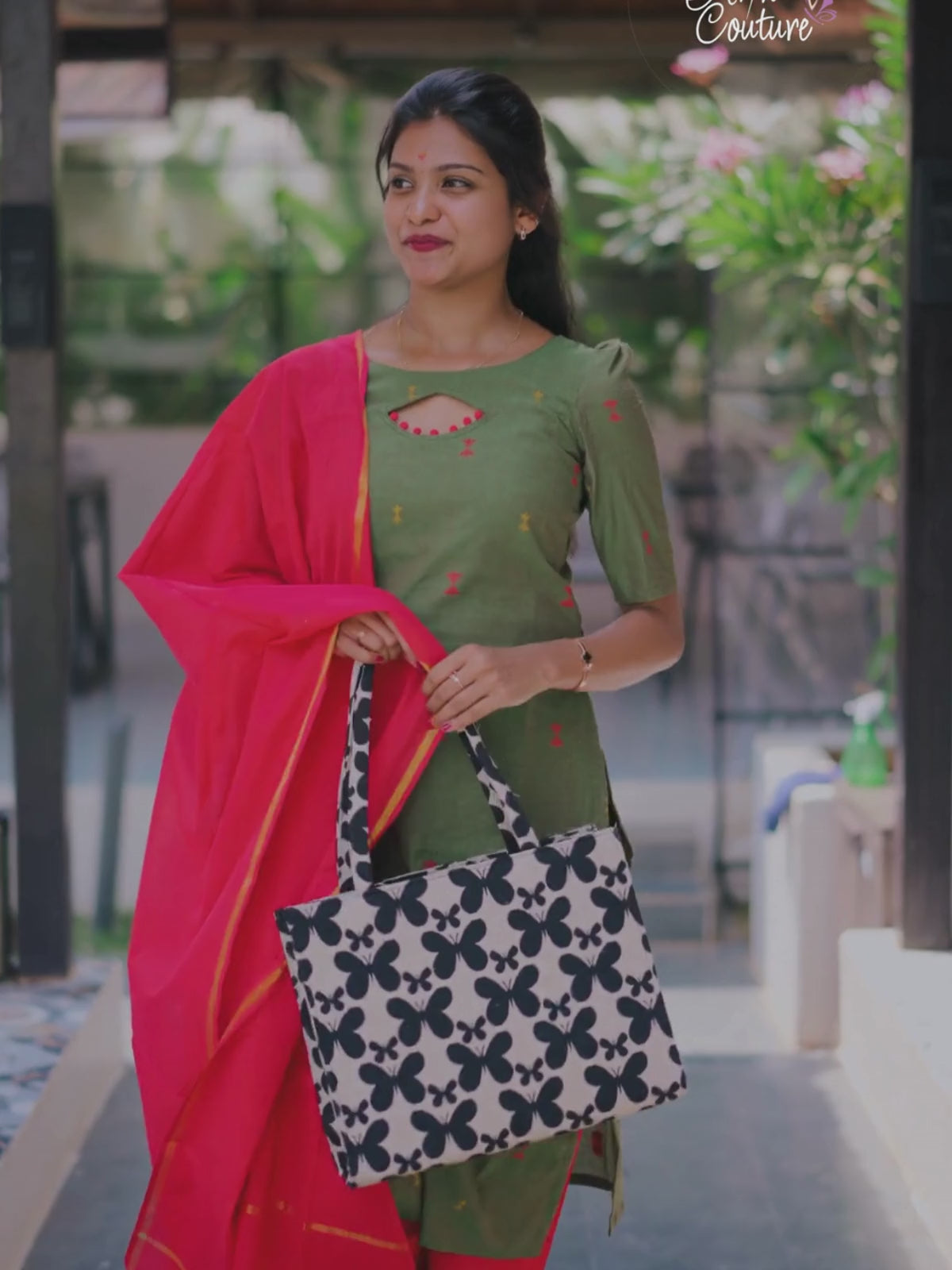AC208 HANDLOOM COTTON KURTI SET